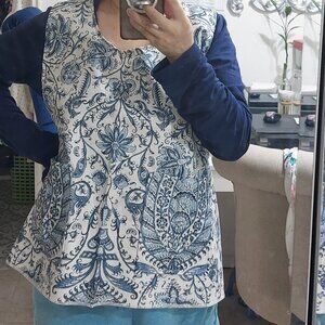 Handmade Criss Cross Easy Slip On APRON Jumper SHORT One Size Fits Most